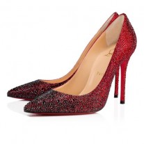 Christian Louboutin Pumps Kate Strass 100 mm Black red Strass