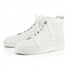 Christian Louboutin High-top Louis White white Leather Sneaker
