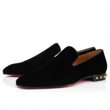 Christian Louboutin Loafers Marquees Black gold 1n Velvet