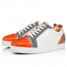 Christian Louboutin Low-top Fun Louis Junior Spikes Version Multi Suede Leather