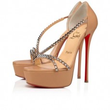 Christian Louboutin Platforms So Spike Alta 150 mm Nude Leather