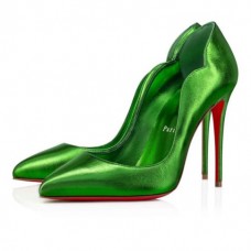 Christian Louboutin Pumps Hot Chick Leather 100mm Spinach lin Spinach Shoes