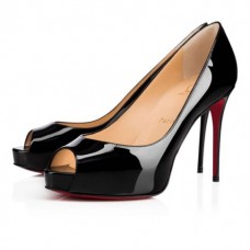 Christian Louboutin Pumps New Very Prive 100 mm Black Patent Leather