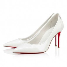Christian Louboutin Pumps Sporty Kate Patent Calf 85mm Bianco lin Bianco Shoes