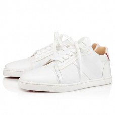 Christian Louboutin Sneaker Elastikud Donna Version Bianco Leather